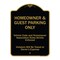 Signmission Designer Series-Homeowner & Guest Parking Only Black & Gold Heavy-Gauge Aluminum A-DES-BG-1824-9970 - alternate 1